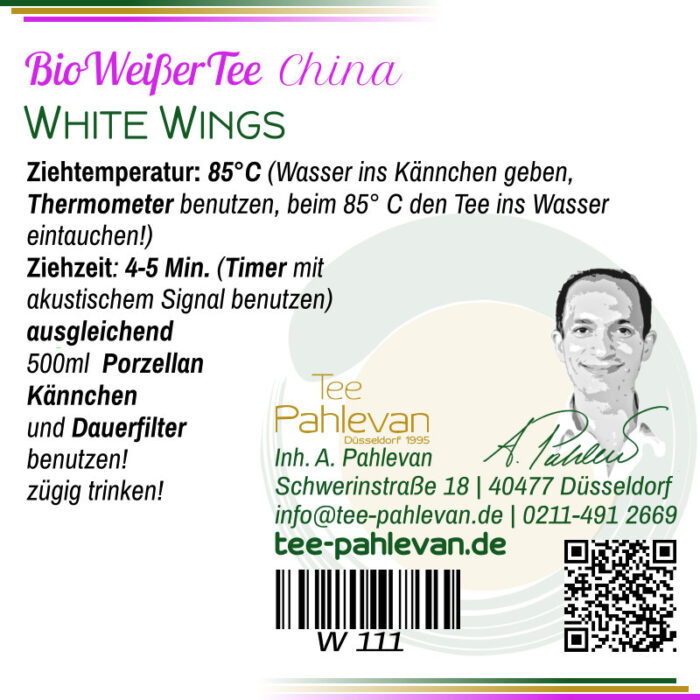 Bio Weißer Tee White Wings | 85° C, 3 bis 4 Minuten, ausgleichend