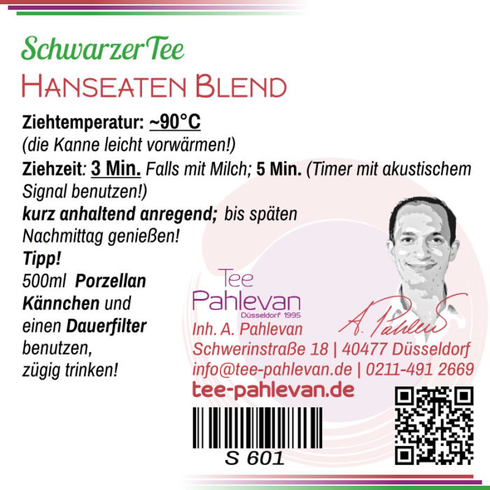 Schwarzer Tee Hanseaten Blend |feine Mischung fruchtig blumig von Tee Pahlevan