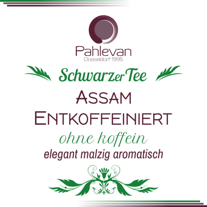 Schwarzer Tee Assam Entkoffeiniert | elegant malzig aromatisch von Tee Pahlevan