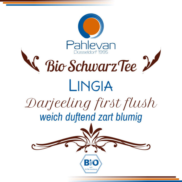 Bio Schwarzer Tee Darjeeling Lingia first flush | weich duftend zart blumig von Tee Pahlevan