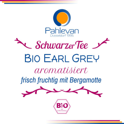 Schwarzer Tee Bio Earl Grey | frisch fruchtig mit natürlichem Bergamotten Öl von Tee Pahlevan