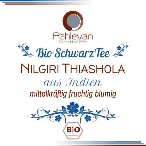 Bio Schwarzer Tee Nilgiri Thiashola | mittelkräftig fruchtig blumig von Tee Pahlevan