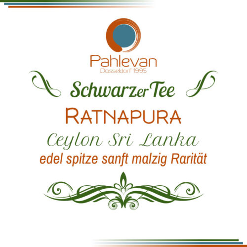 Schwarzer Tee Ceylon Ratnapura | edel spitze sanft malzig Rarität von Tee Pahlevan