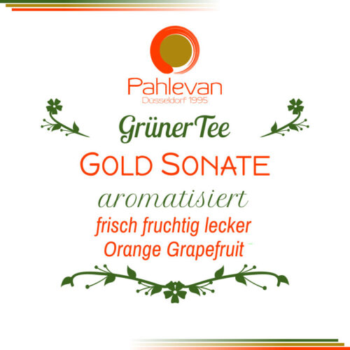 Grüner Tee Goldsonate | frisch fruchtig lecker Orange Grapefruit von Tee Pahlevan