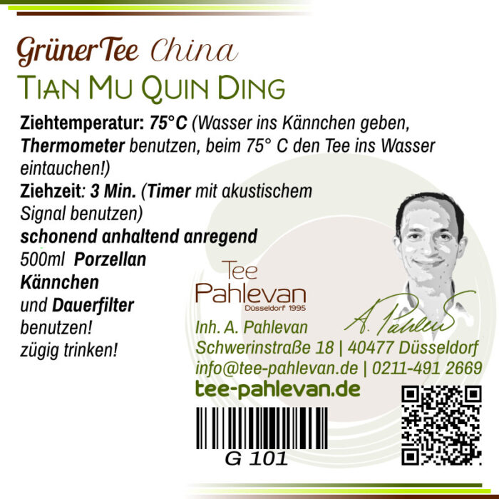 Grüner Tee Tian Mu Quing Ding | 75°C, Ziehzeit 2-3 Minuten anregend von Tee Pahlevan