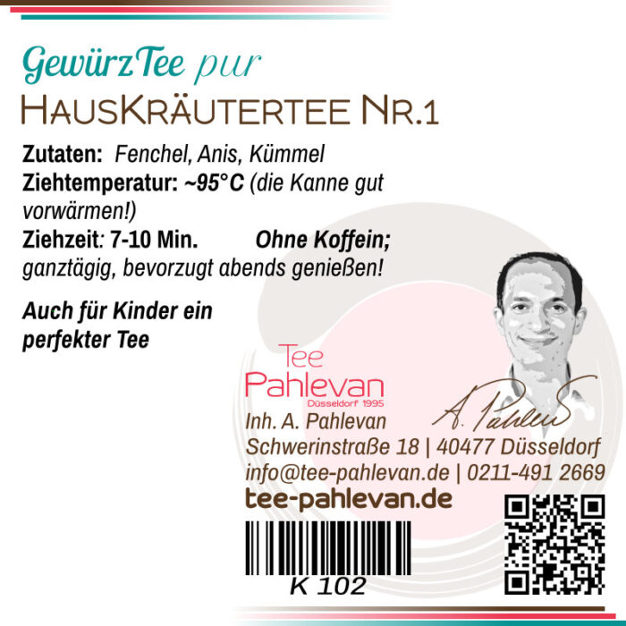 Kräutertee Hauskräutertee Nr.1 | mit Fenchel Anis Kümmel von Tee Pahlevan