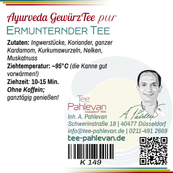 Kräutertee Ayurveda Ermunternder Tee | ein echter Muntermacher von Tee Pahlevan