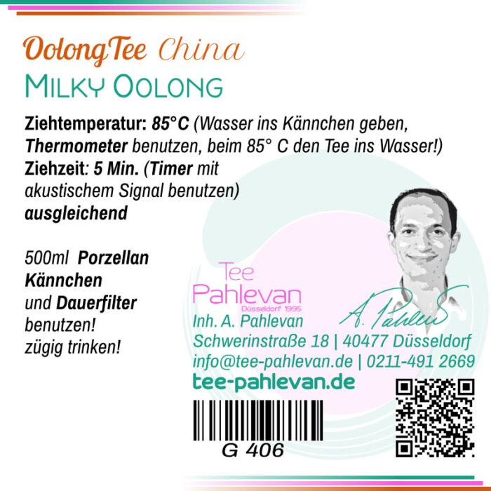 Milky Oolong Tee | aus China 85°C, Ziehzeit 4-5 Minuten ausgleichend von Tee Pahlevan
