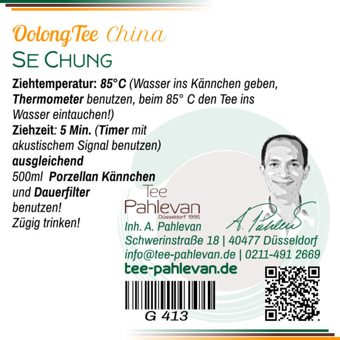 Oolong Tee Se Chung | 85°C, Ziehzeit 4-5 Minuten ausgleichend von Tee Pahlevan