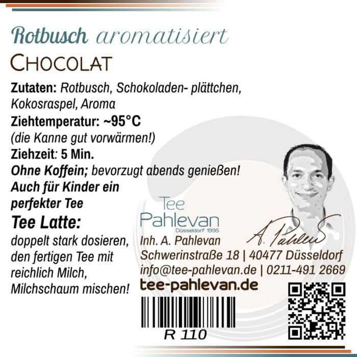 Rotbusch Tee Chocolat | zart süß Schoko Sahne Trüffel von Tee Pahlevan