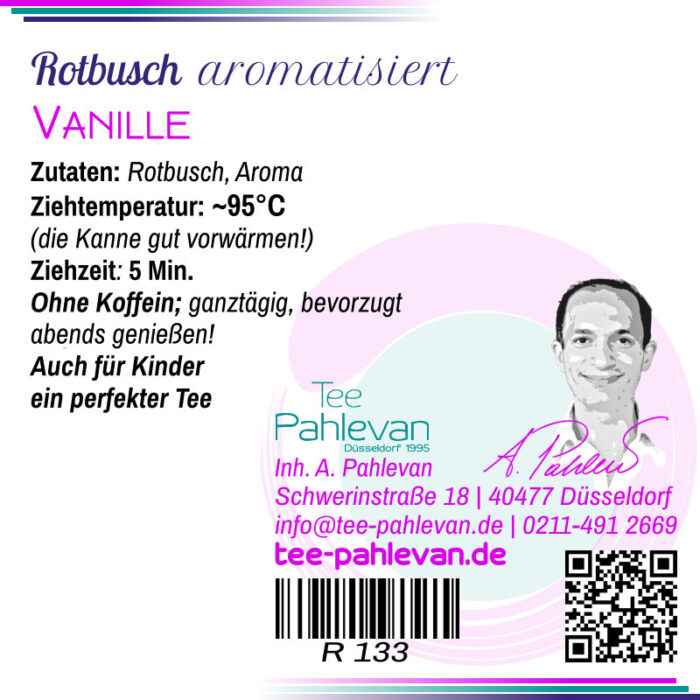 Rotbusch Tee Vanille | mild zart mit Vanille von Tee Pahlevan