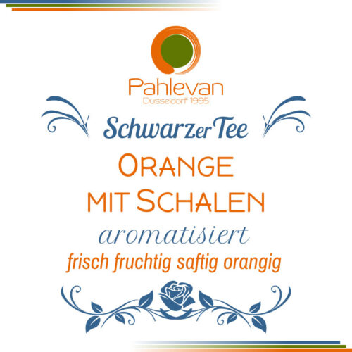 Schwarzer Tee Orange Mit Schalen | frisch fruchtig saftig orangig von Tee Pahlevan