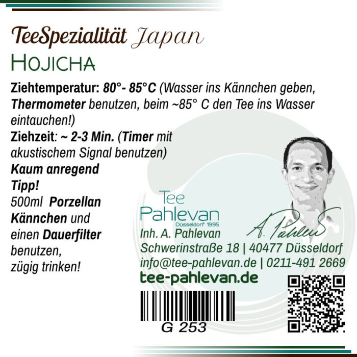 Tee aus Japan Hojicha | kräftig nussig gerösteter Tee von Tee Pahlevan