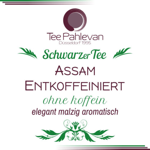 Schwarzer Tee Assam Entkoffeiniert | elegant malzig aromatisch von Tee Pahlevan