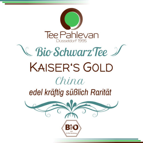 Bio Schwarzer Tee China Kaisers Gold | edel kräftig süßlich Rarität von Tee Pahlevan