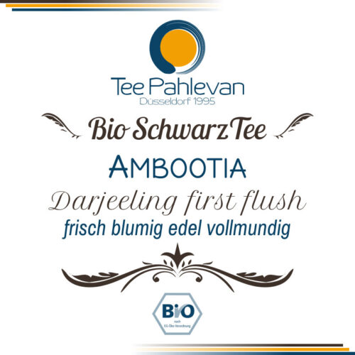 Bio Schwarzer Tee Darjeeling Ambootia first flush | frisch blumig edel vollmundig von Tee Pahlevan