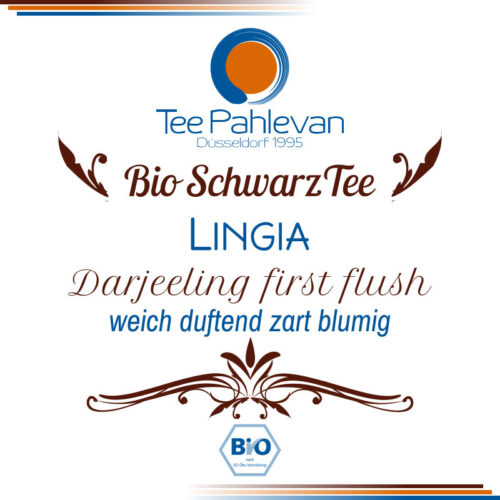 Bio Schwarzer Tee Darjeeling Lingia first flush | weich duftend zart blumig von Tee Pahlevan