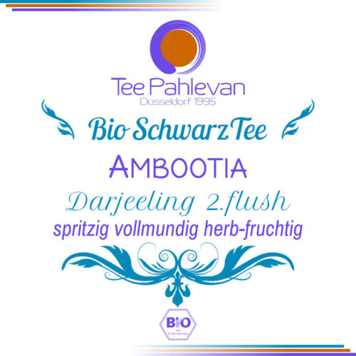 Bio Schwarzer Tee Darjeeling Ambootia second flush | spritzig vollmundig herb-fruchtig von Tee Pahlevan