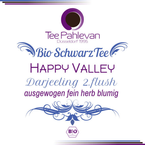 Bio Schwarzer Tee Darjeeling Happy Valley | ausgewogen feinherb blumig von Tee Pahlevan