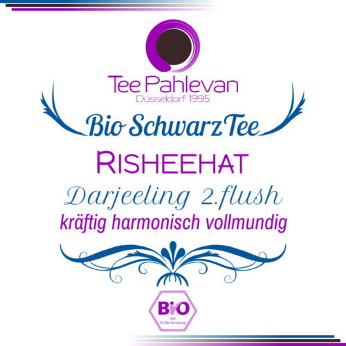 Bio Schwarzer Tee Darjeeling Risheehat second flush | kräftig harmonisch vollmundig von Tee Pahlevan