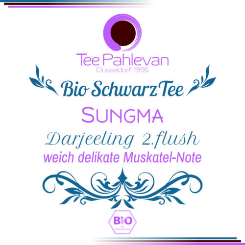 Bio Schwarzer Tee Darjeeling Sungma second flush | weich delikate Muskatel-Note von Tee Pahlevan