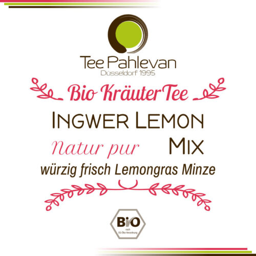 Kräutertee Ingwer Lemon Mix | würzig frisch Lemongras Minze von Tee Pahlevan