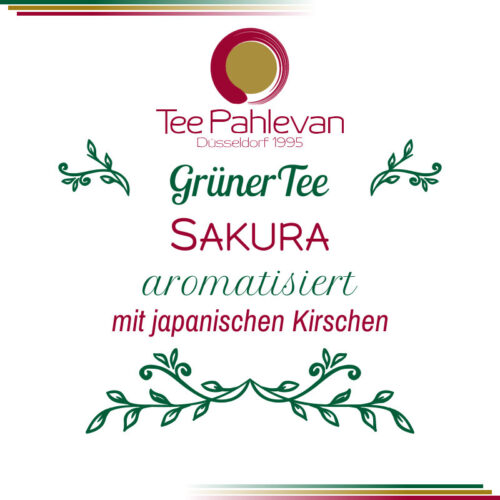 Grüner Tee Sakura | mit japanischen Kirsche und Rosen von Tee Pahlevan