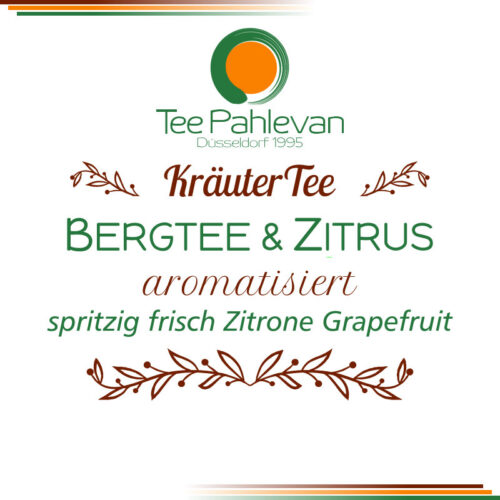 Naturbelassener Kräutertee Bergtee und Zitrus