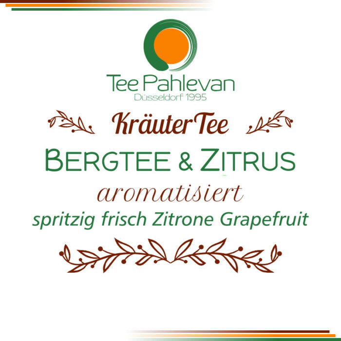 Naturbelassener Kräutertee Bergtee und Zitrus