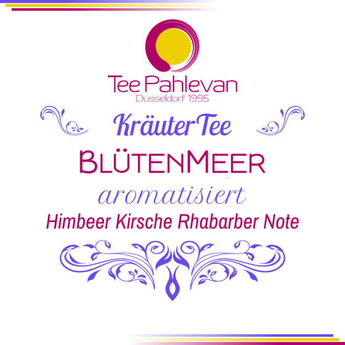 Kräutertee Blütenmeer | Himbeer Kirsche Rhabarber Note von Tee Pahlevan