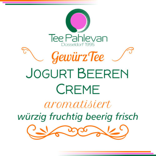 Kräutertee aromatisiert Joghurt Beeren Creme