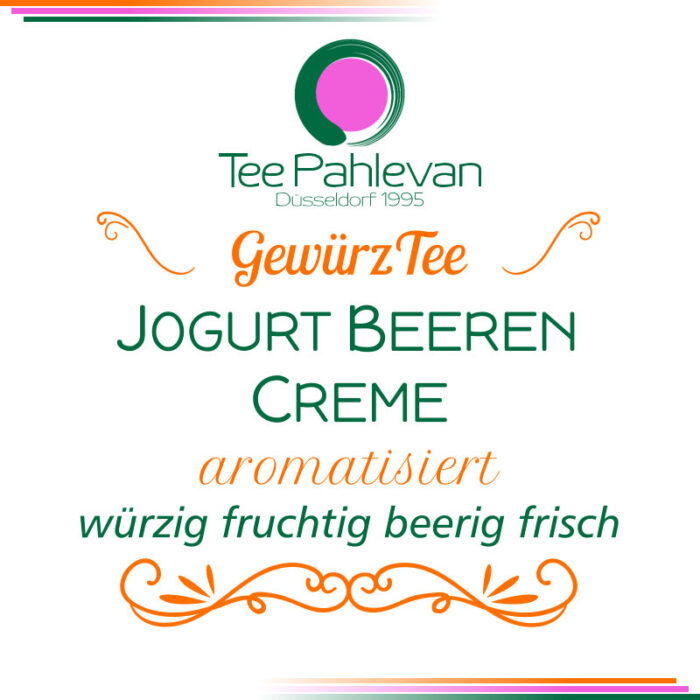 Kräutertee aromatisiert Joghurt Beeren Creme