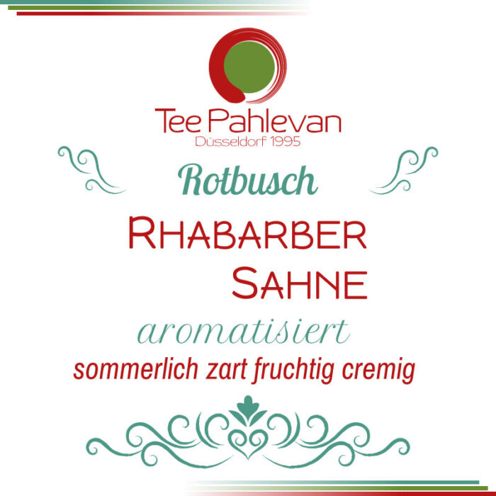 Rotbusch Tee Rhabarber Sahne | sommerlich zart fruchtig cremig von Tee Pahlevan