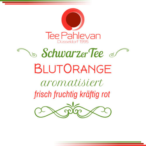 Schwarzer Tee Blutorange | frisch fruchtig kräftig Rot von Tee Pahlevan