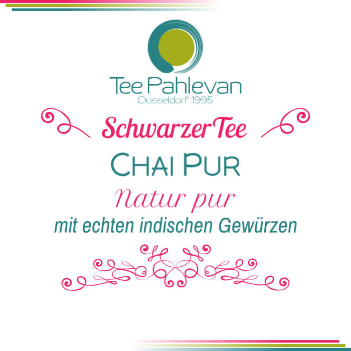 Schwarzer Tee Chai Pur | Natur pur mit echten indischen Gewürzen von Tee Pahlevan